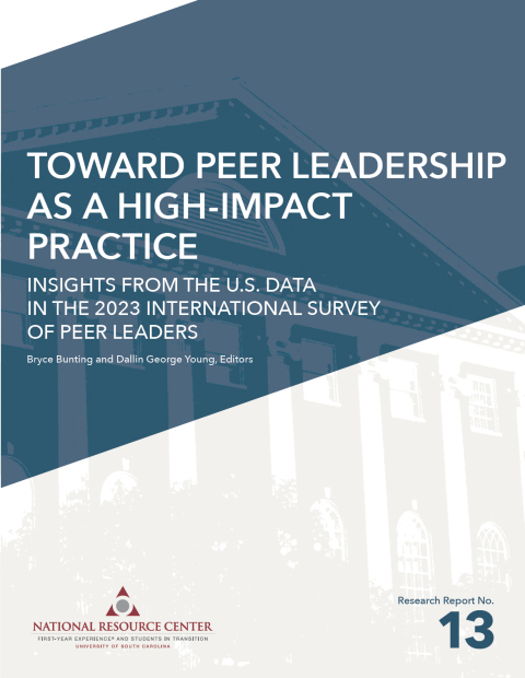 Cover image for book Toward Peer Leadership as a High-Impact Practice: Insights from the U.S. Data in the 2023 International Survey of Peer Leaders