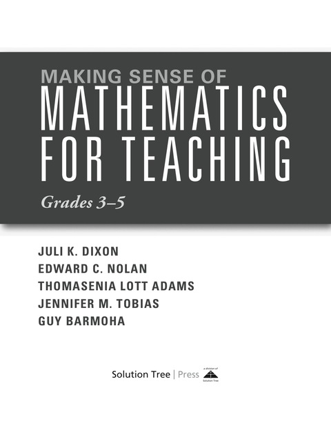 Cover image for book Making Sense of Mathematics for Teaching, Grades 3-5