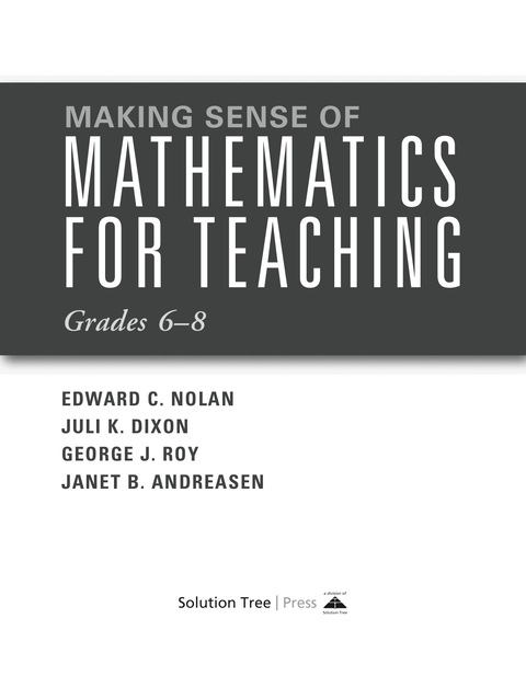 Cover image for book Making Sense of Mathematics for Teaching Grades 6-8