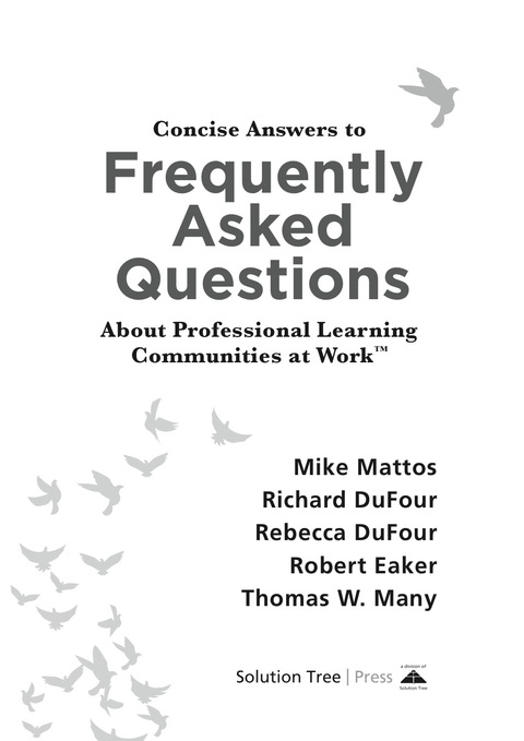 Cover image for book Concise Answers to Frequently Asked Questions About Professional Learning Communities at Work TM