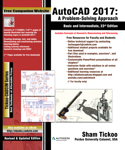 Cover image for book AutoCAD 2017: A Problem-Solving Approach, Basic and Intermediate, 23rd Edition