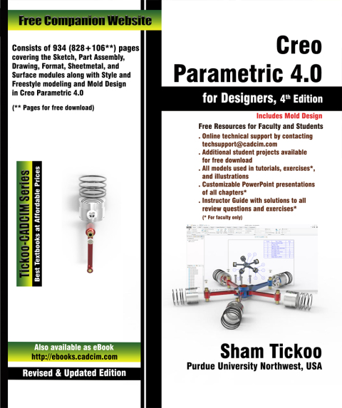 Cover image for book Creo Parametric 4.0 for Designers