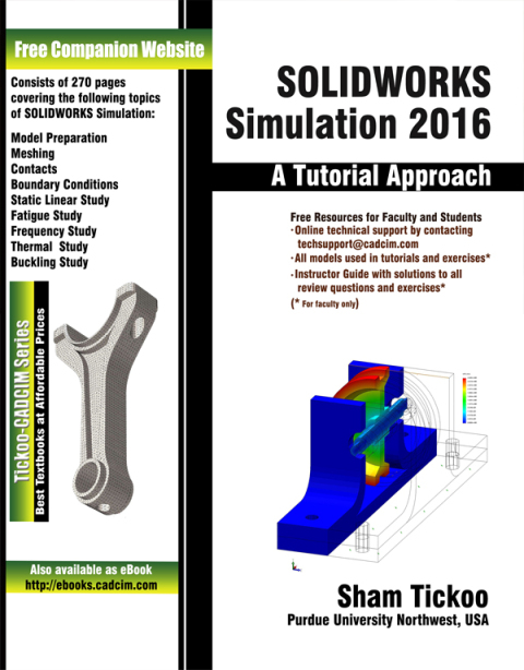 Cover image for book SOLIDWORKS Simulation 2016: A Tutorial Approach