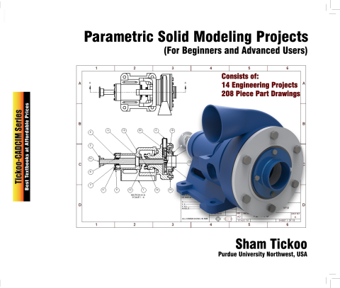 Cover image for book Parametric Solid Modeling Projects
