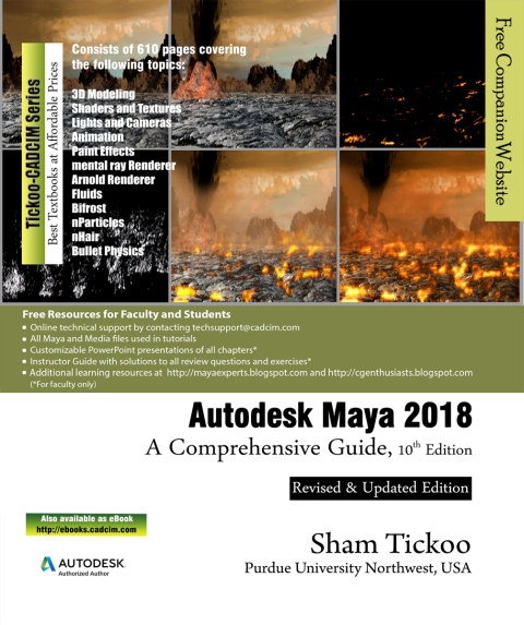 Cover image for book Autodesk Maya 2018: A Comprehensive Guide, 10th Edition