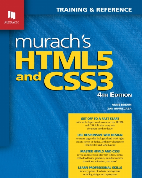 Cover image for book Murach’s HTML5 and CSS3