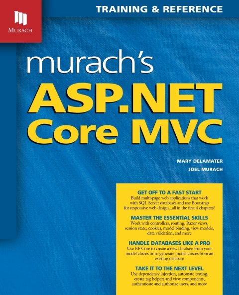 Page Fidelity Murach's ASP.NET Core MVC; $54.50