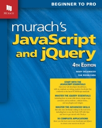 Cover image: Murach's JavaScript and jQuery 4th edition 9781943872626