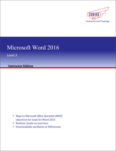 Cover image for book Microsoft Word 2016 Level 3 (Instructor Edition)