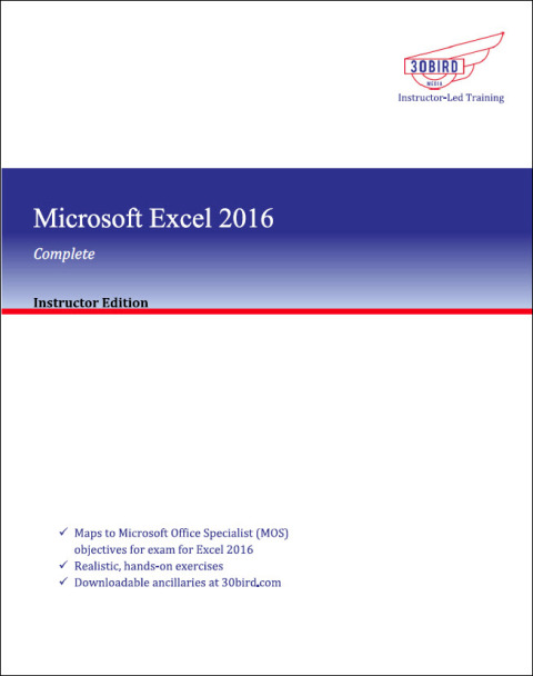 Cover image for book Microsoft Excel 2016 Complete (Instructor Edition)