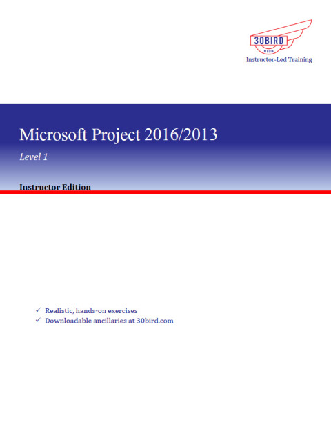 Cover image for book Microsoft Project 2016/2013 Level 1 (Instructor Edition)