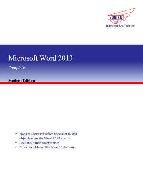 Cover image for book Microsoft Word 2013 Complete (Student Edition)