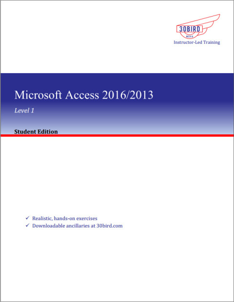 Cover image for book Microsoft Access 2016/2013 Level 1 (Student Edition)
