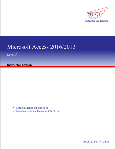 Cover image for book Microsoft Access 2016/2013 Level 1 (Instructor Edition)