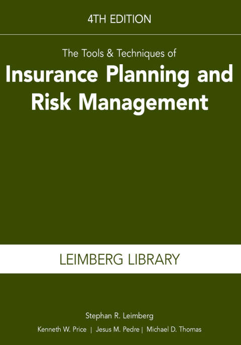 Cover image for book The Tools & Techniques of Insurance Planning and Risk Management