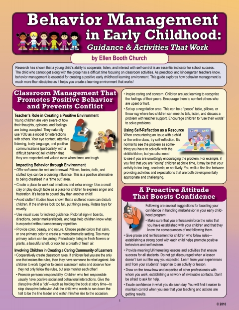 Cover image for book Behavior Management in Early Childhood
