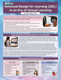 Imagen de portada: Universal Design for Learning (UDL) in an Era of Virtual Learning 1st edition 9781887943901