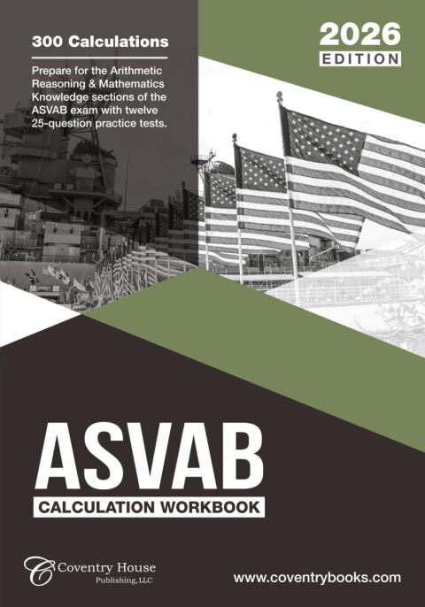 Cover image for book ASVAB Calculation Workbook: 300 Questions to Prepare for the ASVAB Exam (2023 Edition)