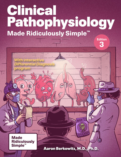 Cover image for book Clinical Pathophysiology Made Ridiculously Simple: Color Edition