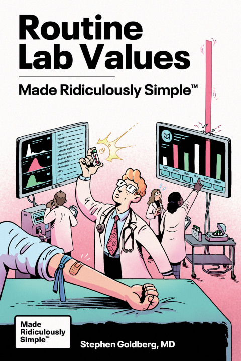 Cover image for book Routine Lab Values Made Ridiculously Simple