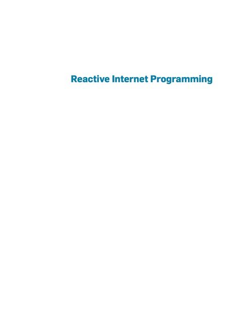 Cover image for book Reactive Internet Programming