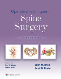 Cover image: Operative Techniques in Spine Surgery 3rd edition 9781975172138