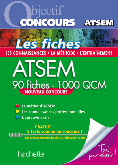 Cover image for book Objectif Concours - ATSEM 90 Fiches 1000 QCM - Catégorie C
