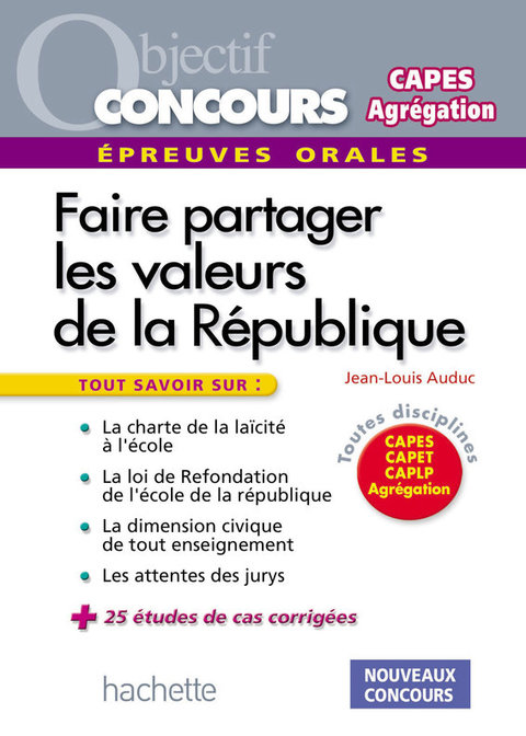 Cover image for book Les valeurs de la République aux concours - Epreuve orale de mise en situation professionnelle