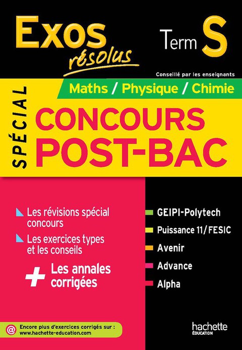 Cover image for book Exos Résolus Term S - Spécial concours Post Bac - Maths Physique Chimie