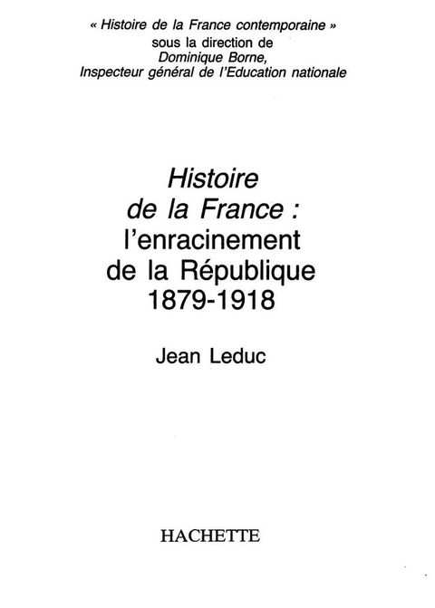 Cover image for book L'Enracinement de la République - Edition 1991 - Ebook epub