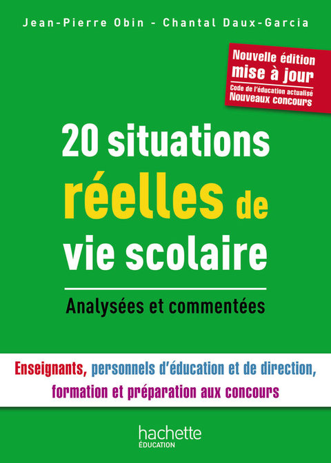 Cover image for book 20 Situations réelles de Vie Scolaire