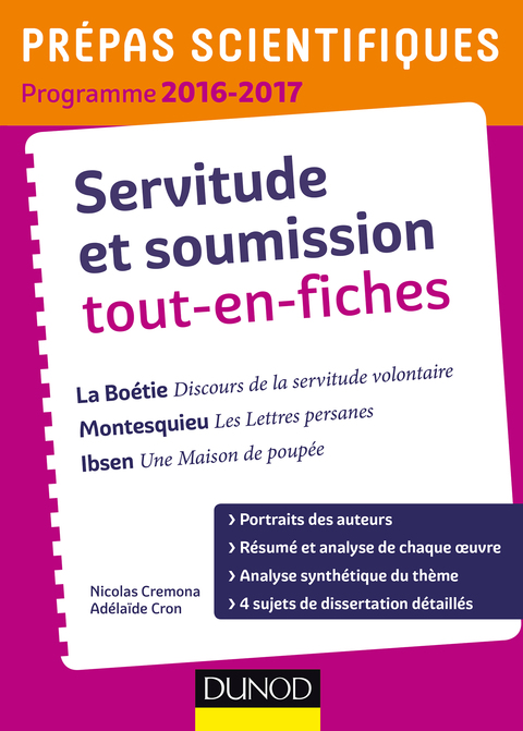 Cover image for book Servitude et Soumission tout-en-fiches - Prépas scientifiques 2016-2017 La Boétie-Montesquieu-Ibsen