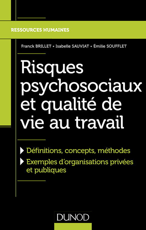 Cover image for book Risques psychosociaux et qualité de vie au travail