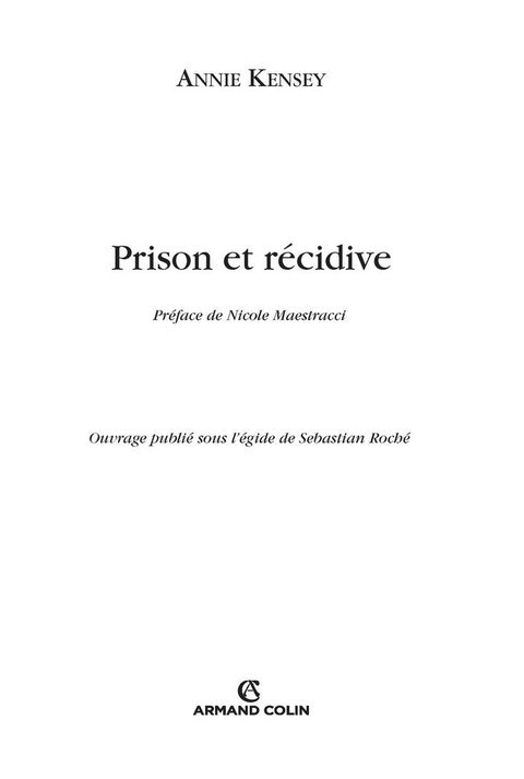 Cover image for book Prison et récidive
