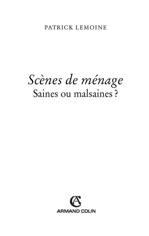 Cover image for book Scènes de ménage