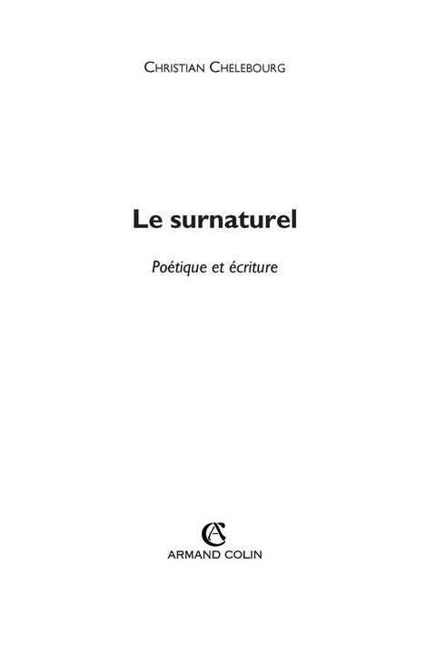 Cover image for book Le surnaturel