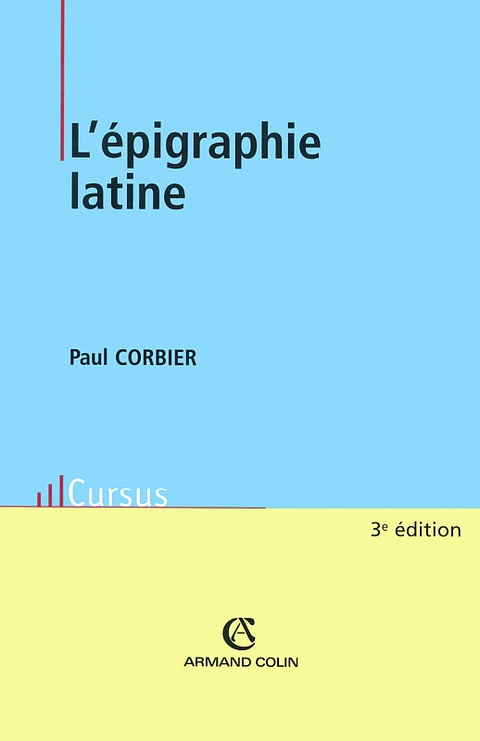 Cover image for book L'épigraphie latine