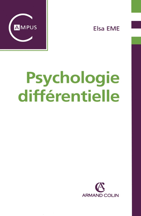 Cover image for book Psychologie différentielle