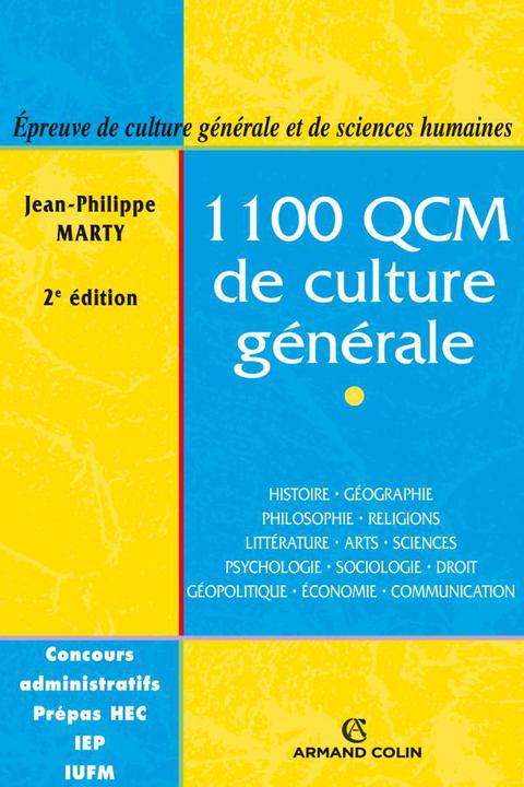 Cover image for book 1100 QCM de culture générale