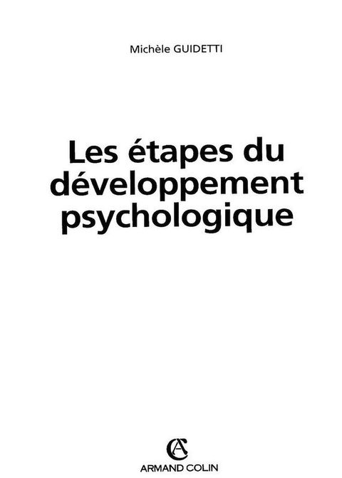 Cover image for book Les étapes du développement psychologique