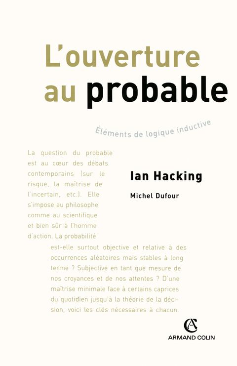 Cover image for book L'ouverture au probable