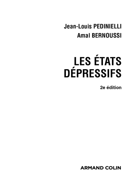 Cover image for book Les états dépressifs