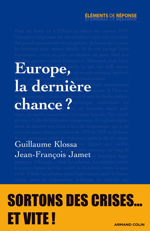 Cover image for book Europe, la dernière chance ?