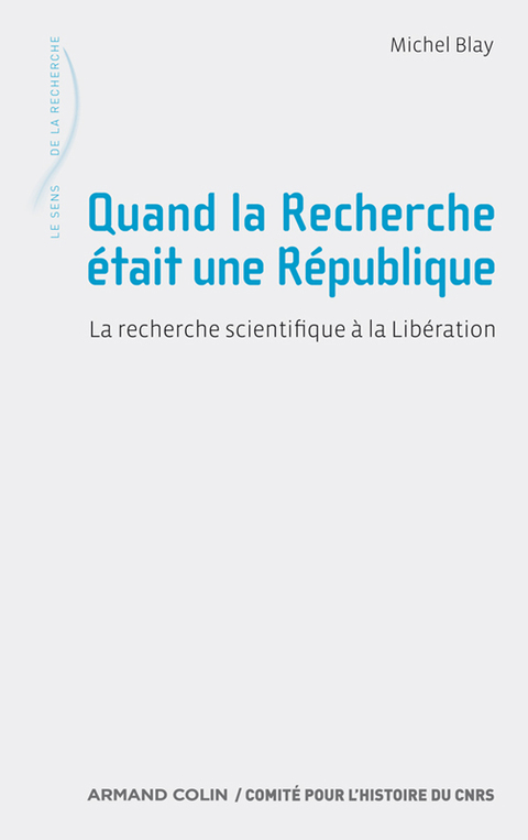 Cover image for book Quand la Recherche était une République