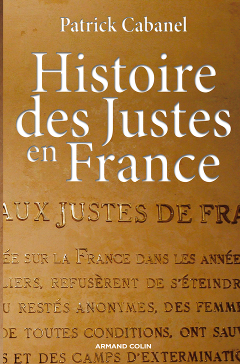 Cover image for book Histoire des Justes en France