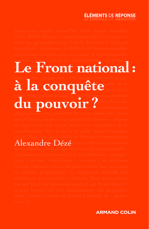 Cover image for book Le Front national : à la conquête du pouvoir ?