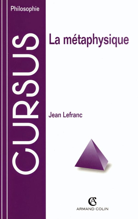 Cover image for book La métaphysique