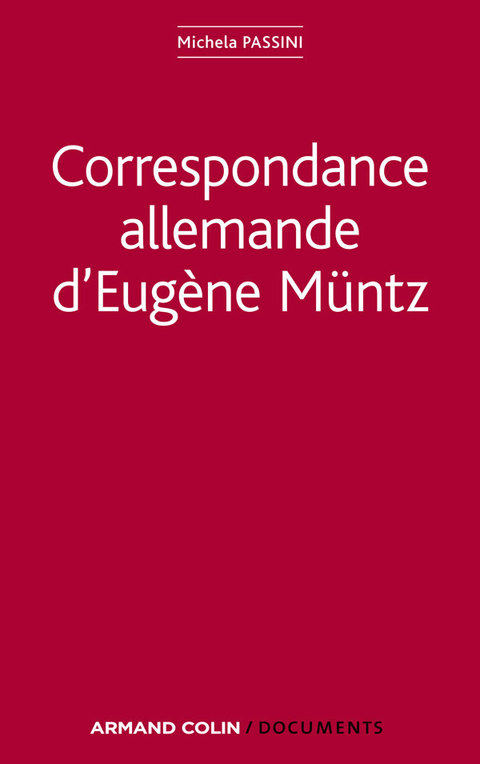 Cover image for book Correspondance allemande d'Eugène Müntz