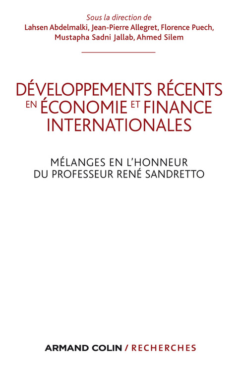 Cover image for book Développements récents en économie et finances internationales