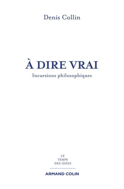 Cover image for book À dire vrai